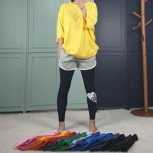 제니유 여성 핫숏 배색 3부 반바지 트레이닝복 팬츠