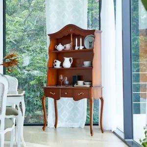 [퍼니프랑] 수입 유럽형 빈티지 엔틱가구 TR 23 콘솔 포함 우드 컬러 주방 수납 접시장