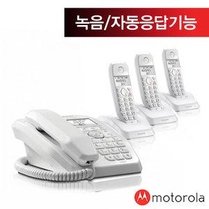 모토로라 자동응답 유무선 전화기 SC250A+증설 2대 화이트