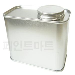 상품코드0.5LT-0003 깡통 공캔 0.5리터 사각캔 스타일 남은 페인트 보관 사리깡 작은캔 0.5리터 뚜껑
