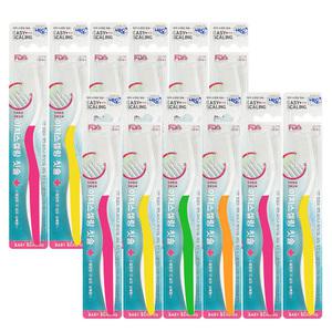 이지스켈링 칫솔 12개 셀프 치석 프라그 엠보싱 FDA승인 혀크리너