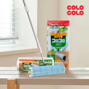 고로고로 와이드 마루용 돌돌이 밀대 테이프 클리너 본체 세트+리필 2입X1개