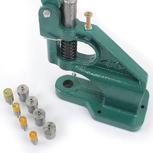 초록 기계몰드 도트 티단추 아일렛 기계 기구