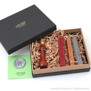 (주문제작)실링왁스 커스텀 황동인장 기본헝 세트(프리미엄)