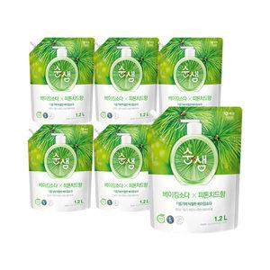 순샘 주방세제 리필 피톤치드, 1.2L, 6개