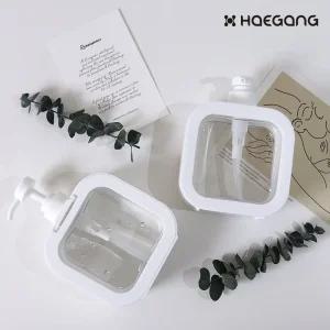 사각 주방 세제 디스펜서 욕실 샴푸 핸드워시 세제통 샴푸통 싱크대 공병 용기 리필 펌핑