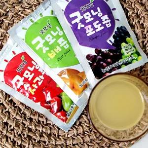 껍질째 갈아만든 굿모닝 과일즙 100ml*30팩(포도.사과.배즙 각10포)