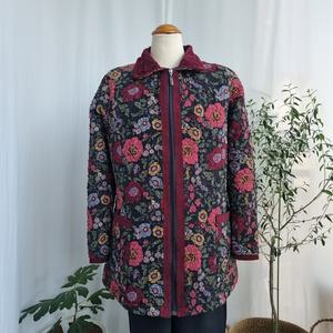 국산 겨울 엄마 할머니 외투 나염누빔패딩재킷 퀼팅점퍼 초경량패딩 70대 80대 빅사이즈