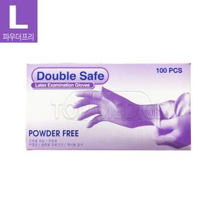 라텍스 글러브 L 100개입 더블세이프 라텍스 장갑