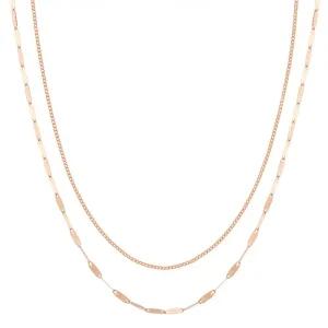 14K 비타민 민체인 두줄목걸이