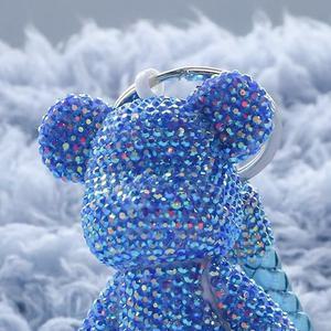 큐빅 베어브릭 피규어 키링 인형 DIY 취미 인테리어 소품 장식(b. 열쇠고리 고정형 곰돌이 8cm)