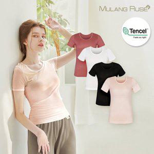 [물랑루즈]렌징 모달 소프티 여자 반팔티 4종택1 기본티/모달/이너티