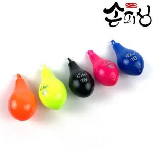 케이엔 5색 물방울 야광 봉돌 구멍 추 문어 쭈꾸미 갑오징어 채비 낚시