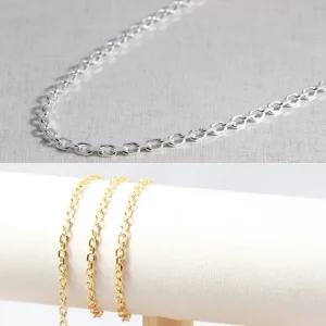 [차차실버]각줄 은목걸이 3mm 4mm 여자 남자 남성 여성 남여공용
