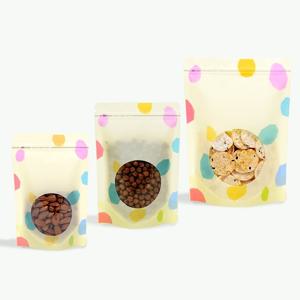 홍진포장 밀키 믹스 투명창 지퍼스탠드, 스탠딩지퍼백 15 x 22cm 100장, 사이즈 3종