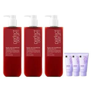 미쟝센 퍼펙트 세럼 컨디셔너 슈퍼리치, 680ml, 3개 + 증정 (세럼 매직스트레이트 트리트먼트 31ml, 3개)