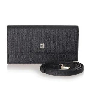 [롯데백화점]에스콰이아 신상 심플 휴대폰 통장 수납 블랙 장지갑 크로스백 ECBFPR603BK