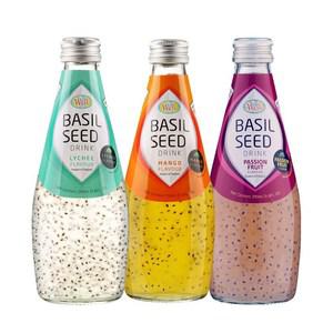 (G) [카페앤쿨] 웰 바질시드 드링크 290ml 12병 택1 (망고/리치/패션후르츠)