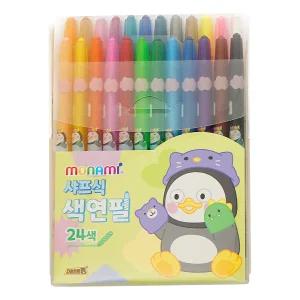 모나미 펭수 샤프식 색연필 24색세트