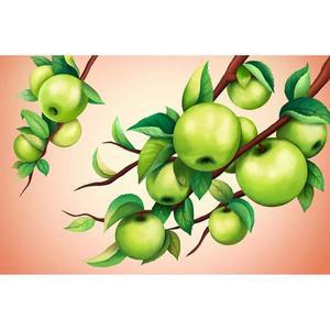 [OFM65RP0]재물가득 풋사과  패브릭  보석십자수 40x60