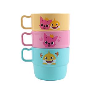 핑크퐁 아기상어 손잡이컵 물컵 컵 3P 세트 230ml 양치컵 치카컵 어린이집 유치원 준비물