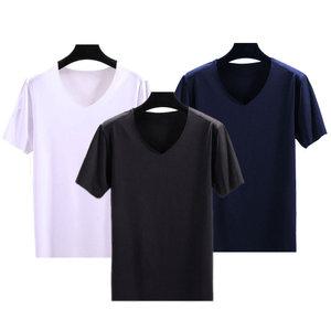 남성 V넥 반팔티 시원한 무봉제 여름티셔츠 와이스셔츠 내의