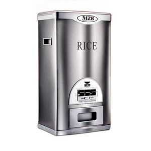 스텐 진공 쌀통 자동 20kg 실버 자동계량 잡곡통