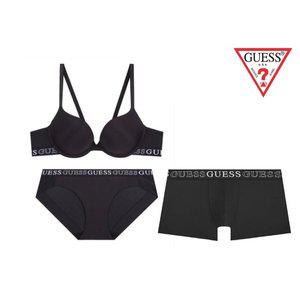 [게스언더웨어](의정부점)(선물포장) 게스 에센셜 풀컵 아웃밴드  블랙 남여커플속옷세트(GLL1R2R01/GLL...