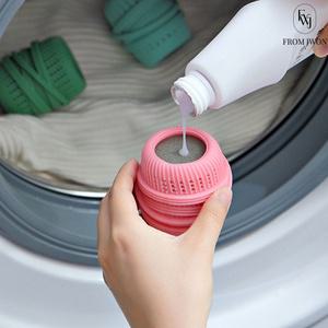 실리콘 세탁 볼 3P 빨래 공 세제 통 먼지 제거 엉킴 방지 드럼 세탁기 건조기