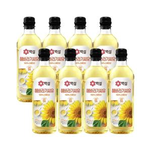 백설 해바라기씨유 900ml x8개