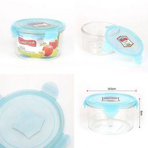 [기타]투명 BMQLRAAJ 소분용기 밀폐용기 1L 냉장고 원형 반찬통