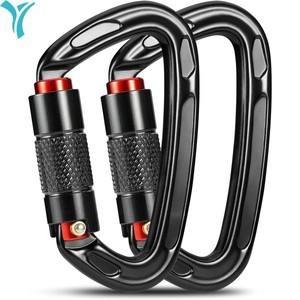 암벽 등반 라펠링 구조용 클라이밍 카라비너 UAA 인증 트위스트 잠금 알루미늄 소재 녹 없음 25kN