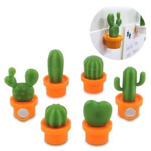 [JHP7P634_51]6P 선인장 냉장고자석 홀더 냉장고 메모 명함