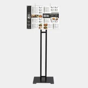 업소용 스탠드 입간판 메뉴판거치대 A3 철제 집게2기둥
