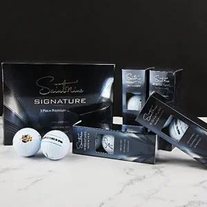 [베프몰]세인트나인 MNFCGKKK 골프공 퍼팅 라인 골프볼 선물 세트 12구