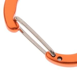미니 알루미늄 합금 카라비너 야외 D 모양 퀵드로우 샌드블라스트 오렌지