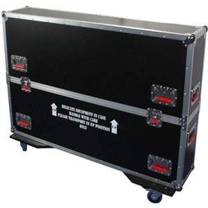 Gator 케이스 G-TOUR 시리즈 ATA 스타일 로드 케이스, (2) 37인치~43인치 LCD, LED 또는 플라즈마 화면에 맞게 조절 가능 | 헤비 듀티 4인치 캐스터 및 스프링 로딩 핸들 포함; (G-TOURLCDV2-3743-X2)