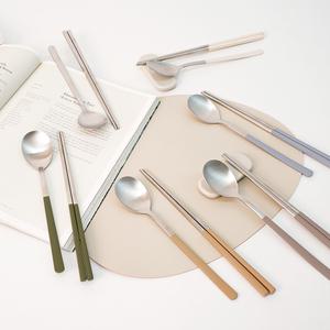 인블룸 메리시아 스텐304 커트러리 한식 1인세트 (수저+젓가락) 6color