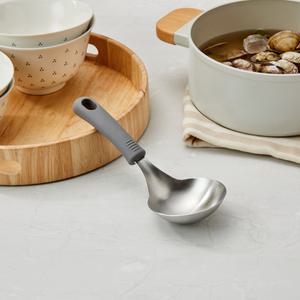 [모던하우스] 동그란 스텐 304 다용도 서빙 국자 및 스푼 실리콘핸들 그레이