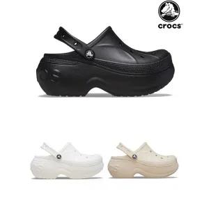 [하프클럽/크록스]크록스 벨라 클로그 / 키높이 통굽 플랫폼 굽높은 샌들 슬리퍼 210062 블랙 화이트