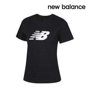[뉴발란스] 여성 반팔티셔츠 스포츠 저지 로고 블랙 WT43582-BK