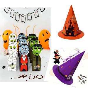 [KGPQP3O6_4B]마녀모자 구디백 만들기세트 종이답례품