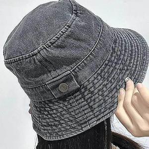 [BZJL12Q6_4B]버킷햇 뉴에프 데님 흑청 겨울 벙거지 여성