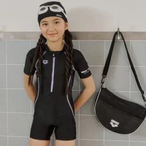 [아레나](대전신세계)여아동 생존수영세트 킥앤풀 여아동 3부 반신 슈트 키트 (A5SG1KG03BLK)