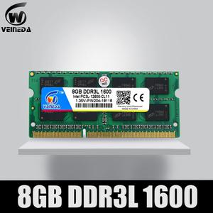 VEINEDA 노트북 램 DDR3L 4GB 8GB 1600 PC3-12800 204 핀 메모리 1333 PC3-10600 Sodimm 인텔 ddr3 메인보