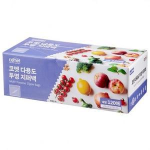 코멧 다용도 투명 지퍼백, 대(L), 120개입, 1개 one option
