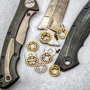 DIY 나이프용 황동  세라믹 볼 플리퍼 베어링  개방  1 쌍