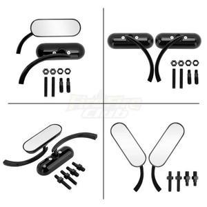 할리 여행용 일렉트라 글라이드 Dyna Fatboy Softail Sportster 범용 블랙 바이크 오토바이 8/10mm 백미러