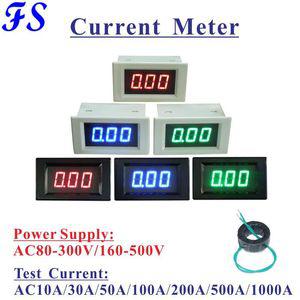 호환 YB4835 AC 전류계 전류 측정기 10A 30A 50A 100A 200A 500A 1000A LED 디지털 암페어 테스터 공급 전