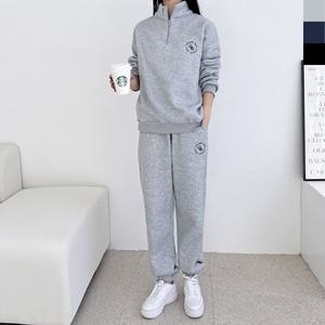 GAA SND838 여자겨울 기모 반집업 조거 트레이닝 세트